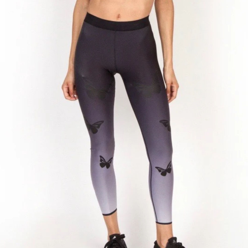 Ultracor Lux Butterfly Gradient Black Leggings M with Butterfly Design Waistband